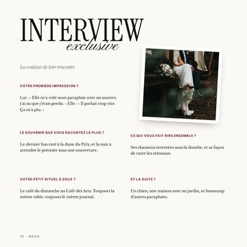 Interview exclusive : cinq questions, leurs réponses et une photo du couple