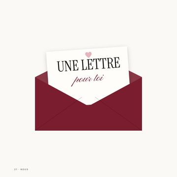 Une lettre pour toi : l'enveloppe ouverte et sa carte